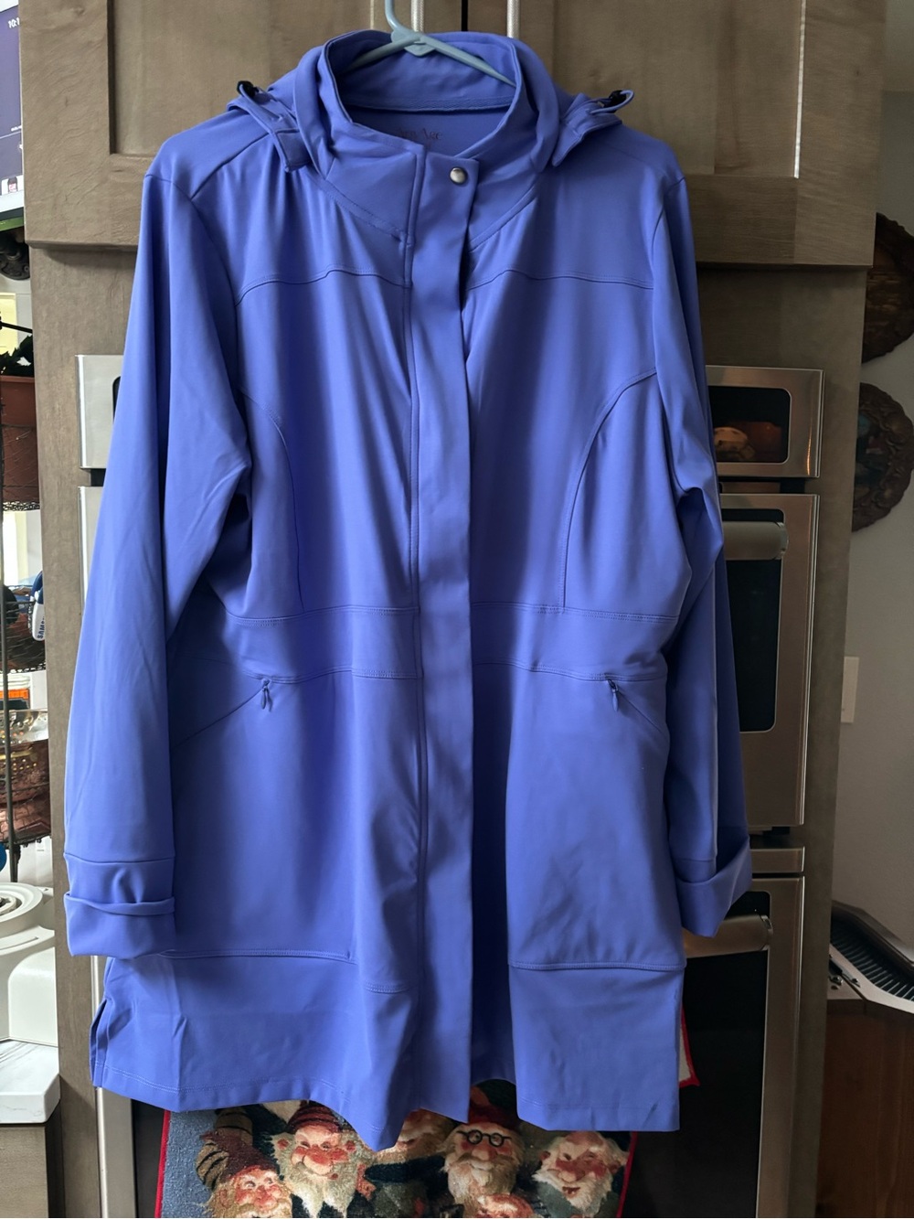 Women's Lightweight Hooded Coat - Periwinkle Blue